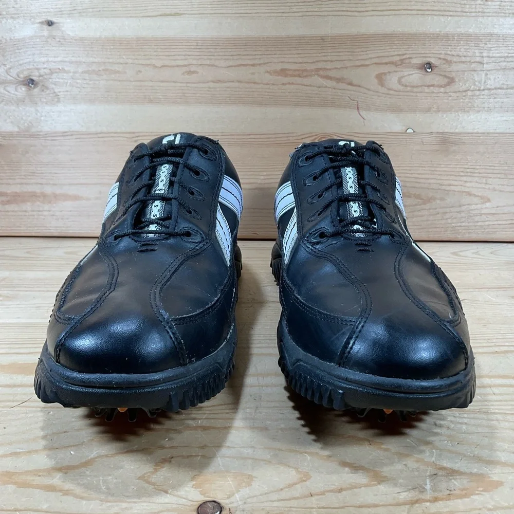Footjoy FJ Contour Series Golf Shoes Men’s 9 M Black White Syn Leather 54001